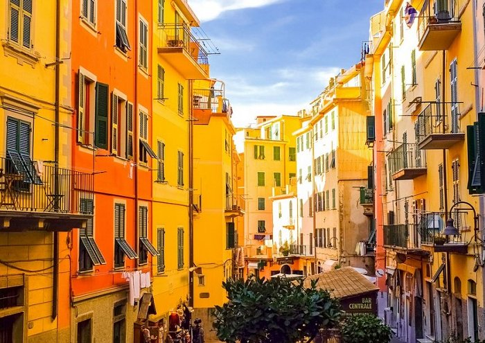 Cinque Terre Manarola Village Street Facade